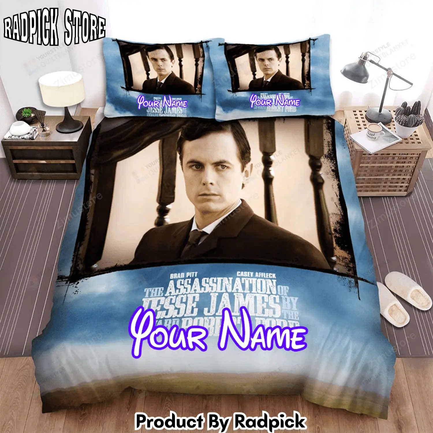 Radpick the assassination of jesse james by the coward robert ford 28200729 poster movie poster bed sheets spread comforter duvet cover personalized name bedding sets ver 1 rp3271413